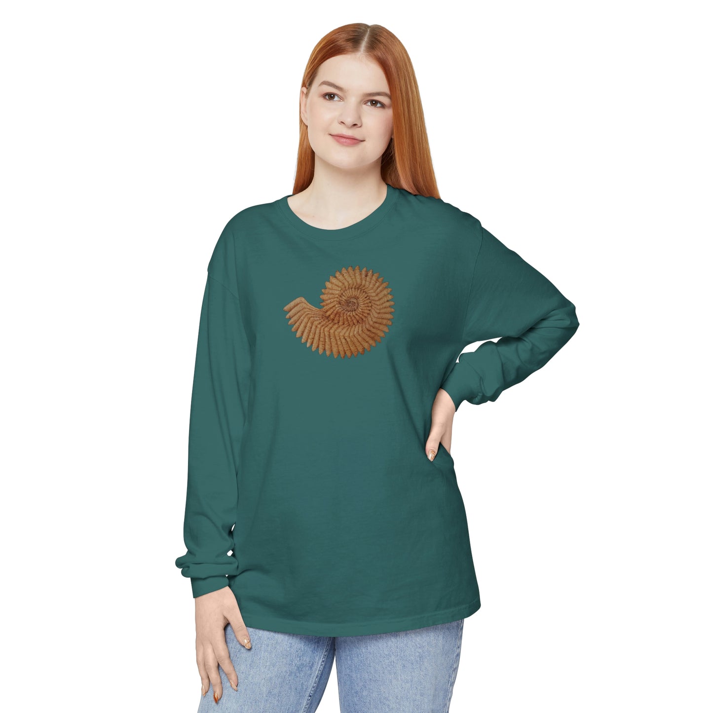 Unisex Garment-dyed Long Sleeve T-Shirt - Andromeda