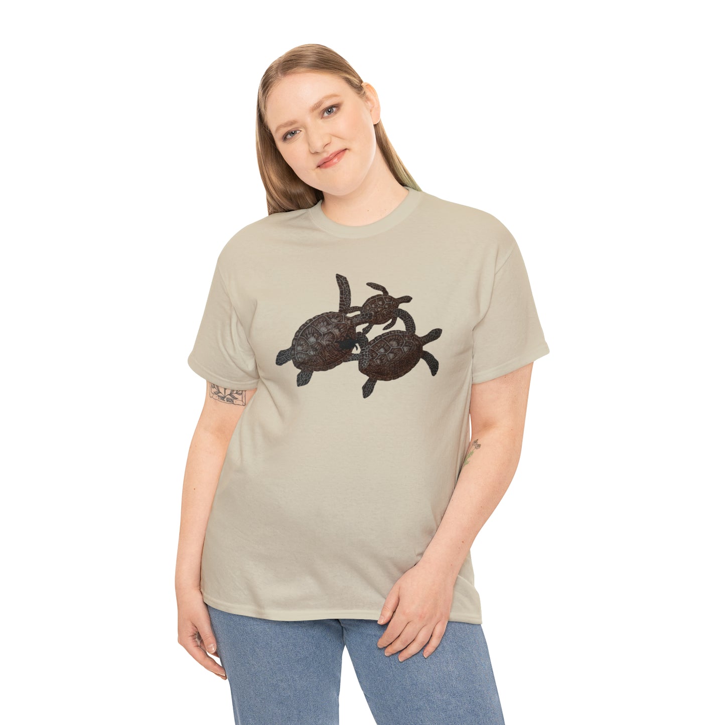 Unisex Heavy Cotton Tee - Turtle Family