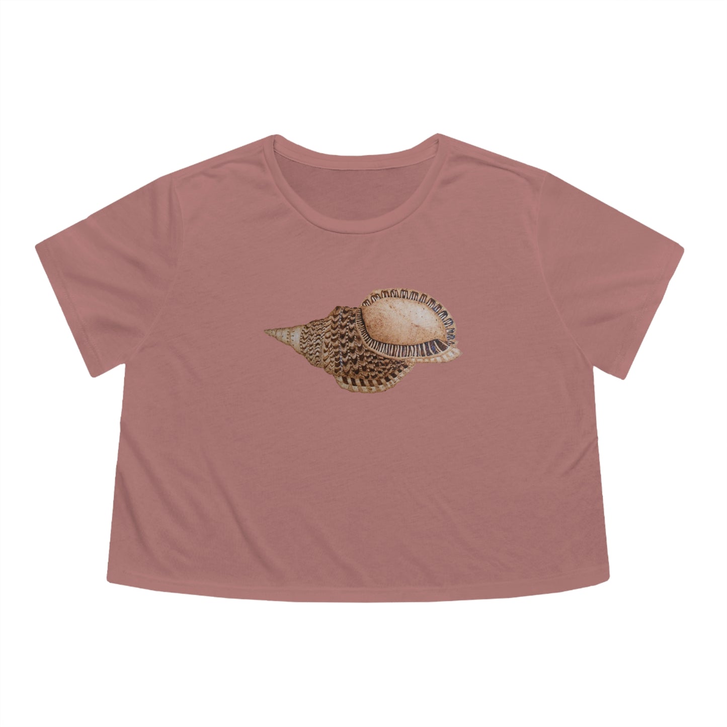 Women's Flowy Cropped Tee - Triton Conch