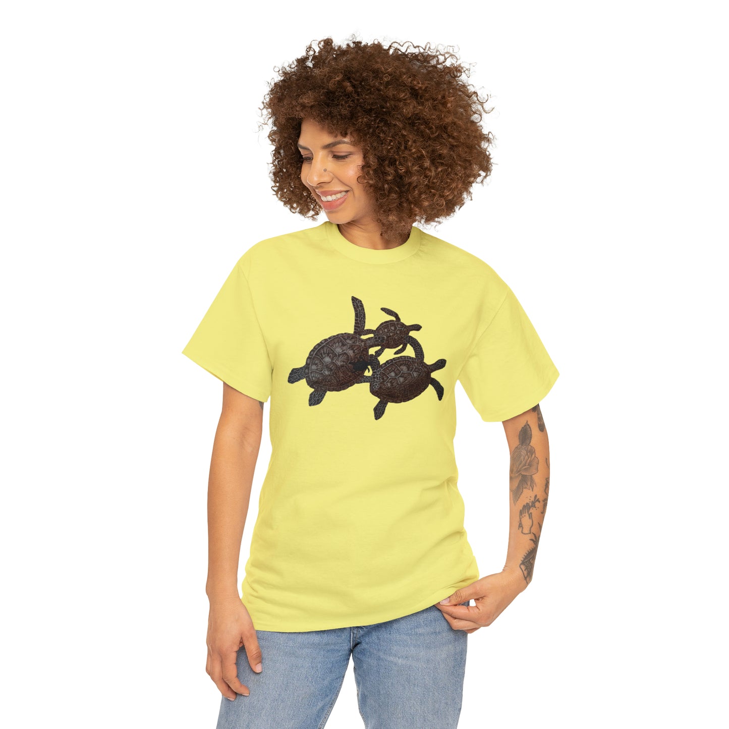 Unisex Heavy Cotton Tee - Turtle Family