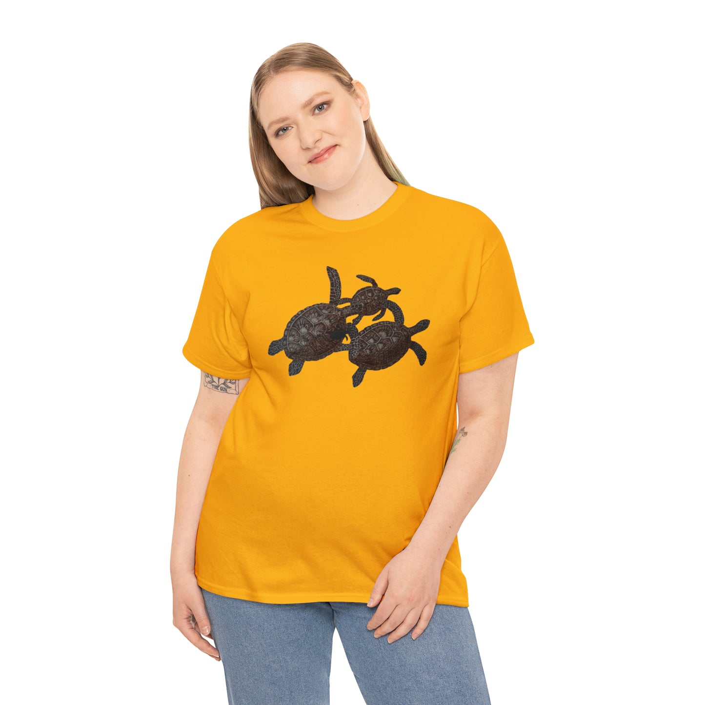 Unisex Heavy Cotton Tee - Turtle Family