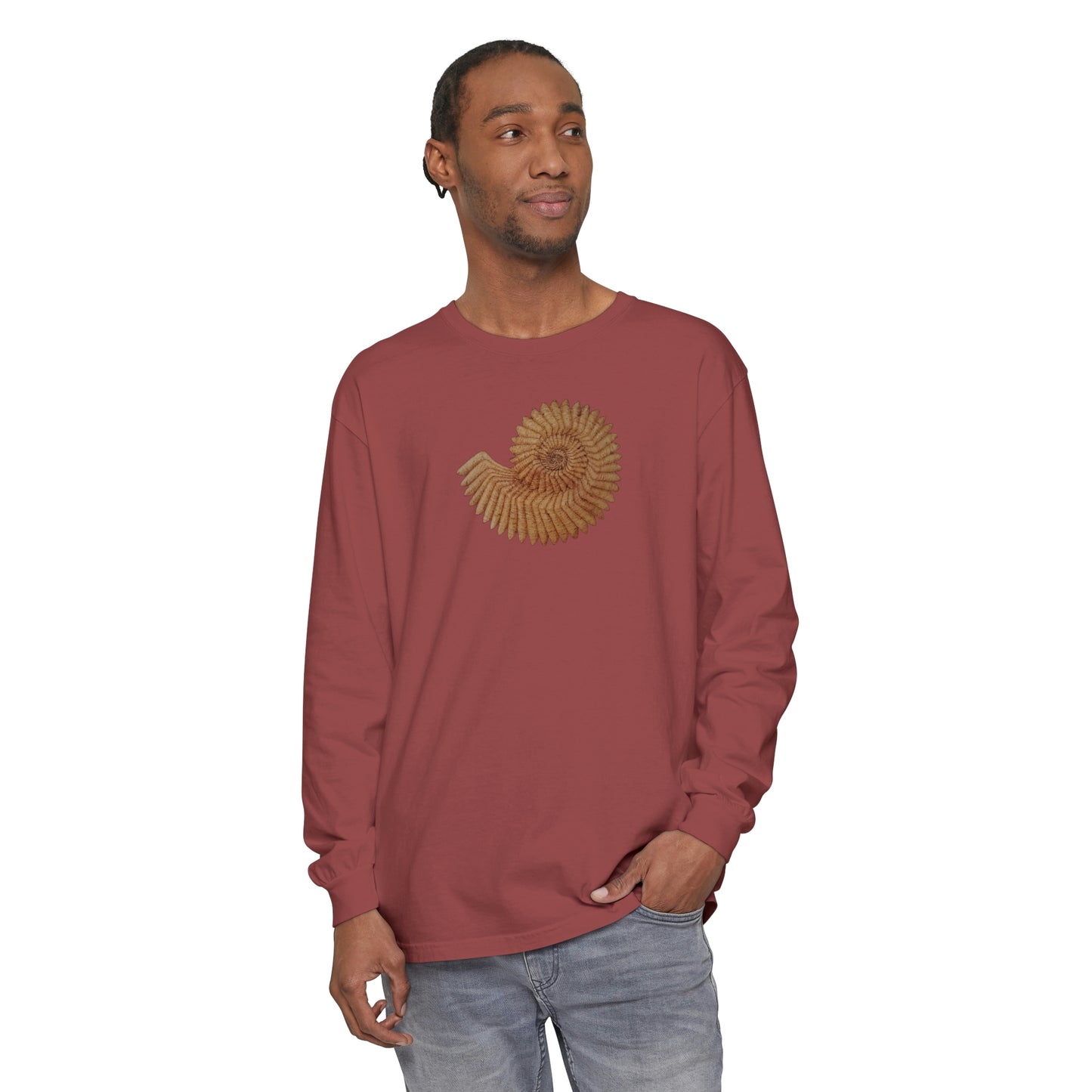 Unisex Garment-dyed Long Sleeve T-Shirt - Andromeda