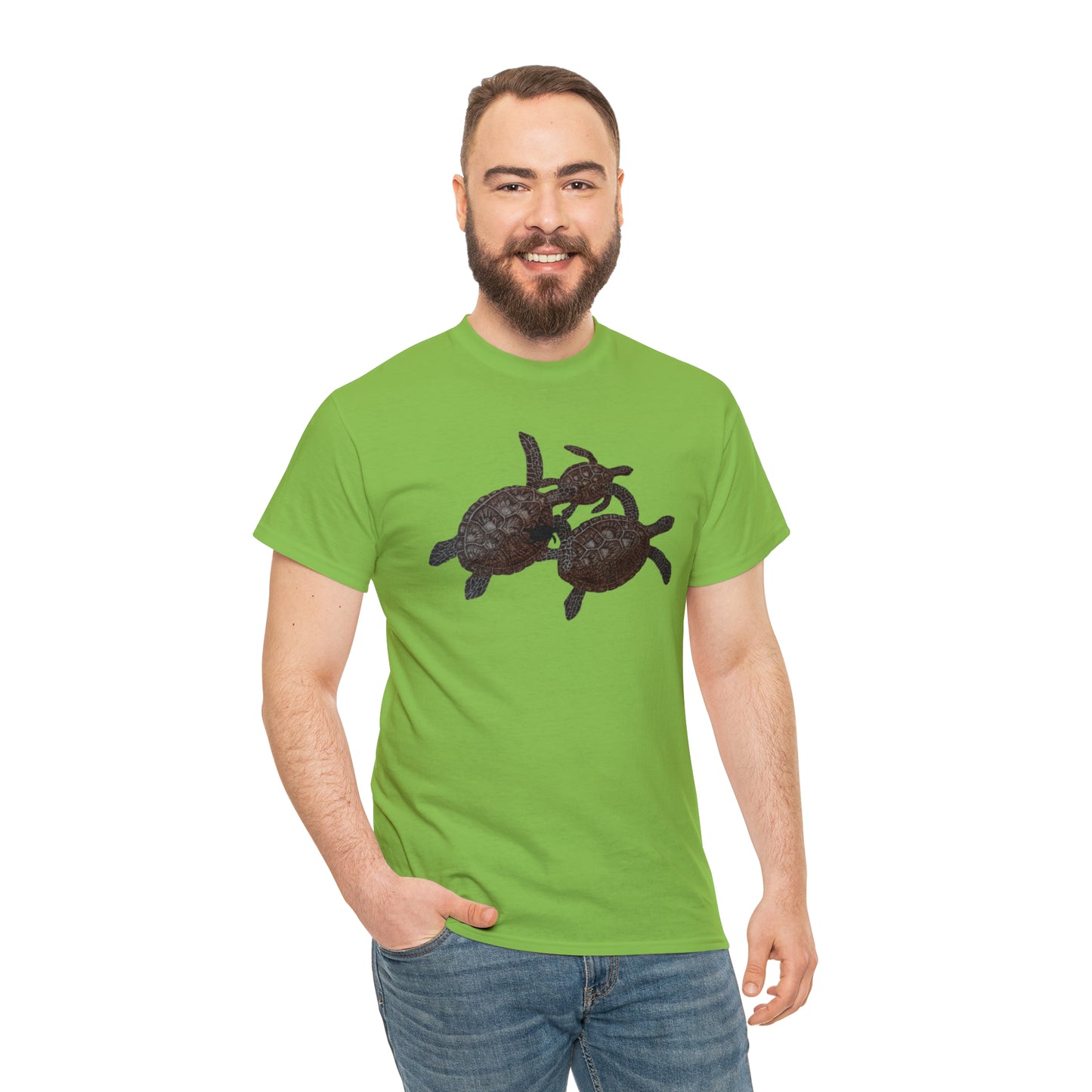 Unisex Heavy Cotton Tee - Turtle Family