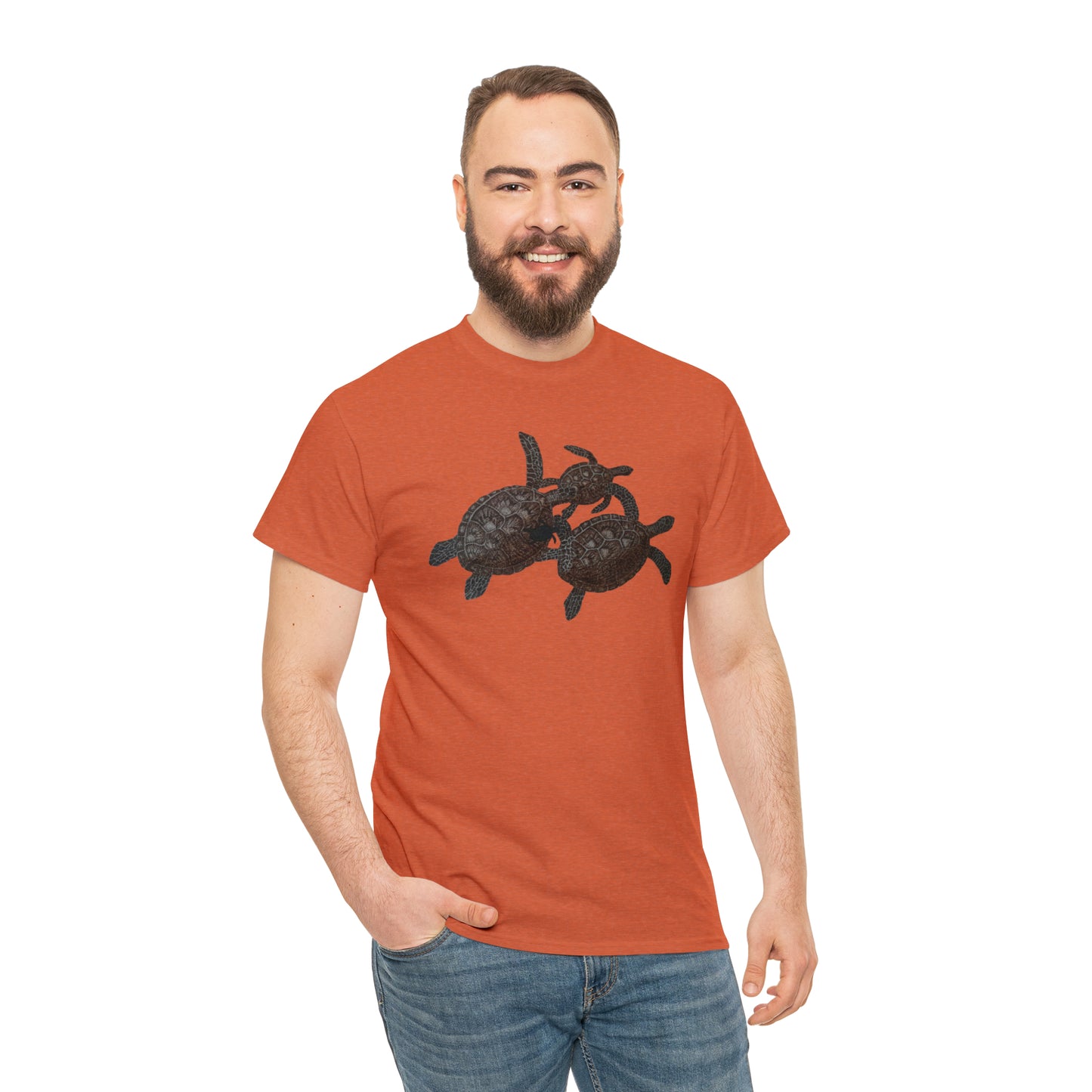 Unisex Heavy Cotton Tee - Turtle Family