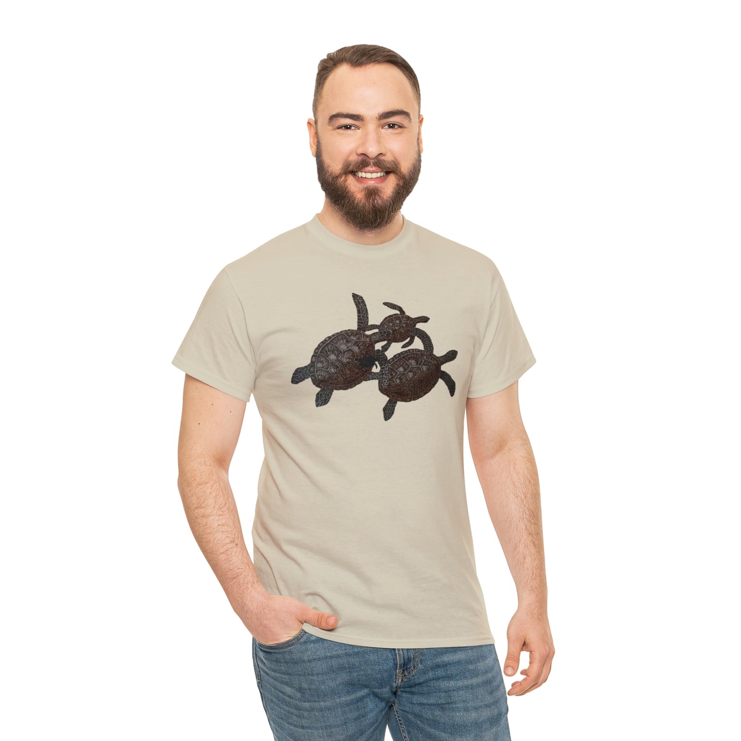 Unisex Heavy Cotton Tee - Turtle Family