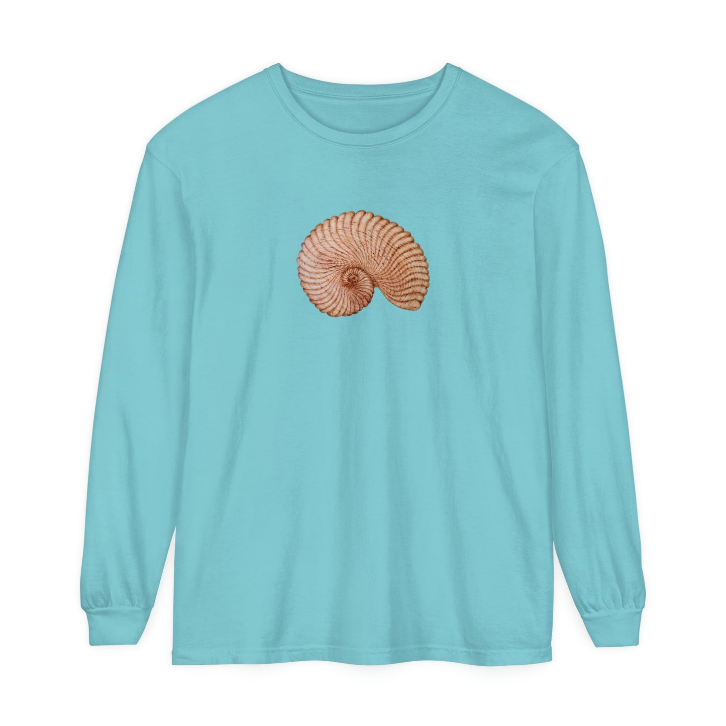 Unisex Garment-dyed Long Sleeve T-Shirt - Heaven Shell