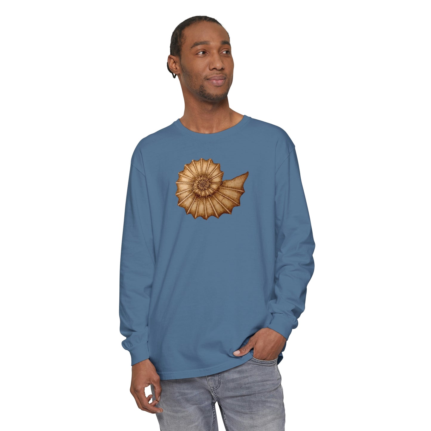 Unisex Garment-dyed Long Sleeve T-Shirt - Lyra