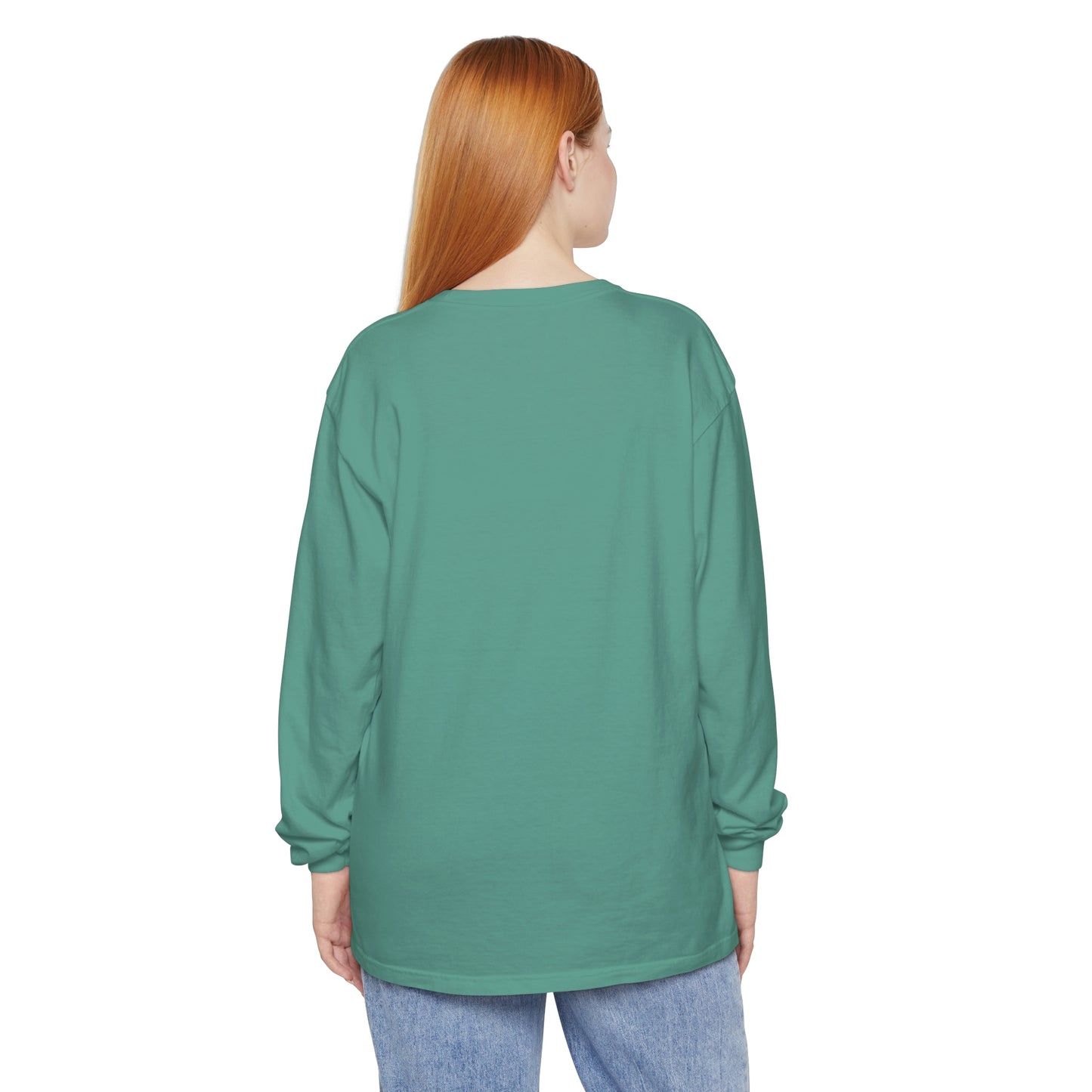 Unisex Garment-dyed Long Sleeve T-Shirt - Half Moon