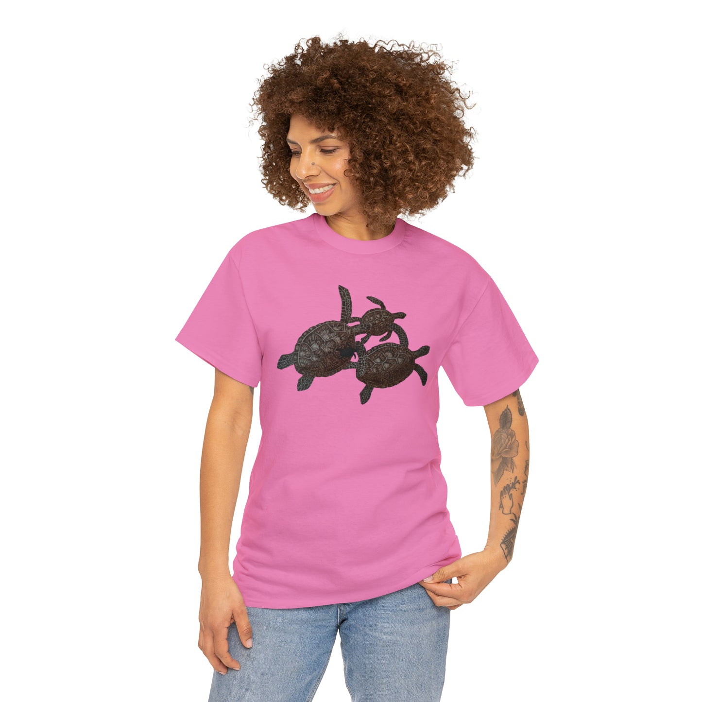 Unisex Heavy Cotton Tee - Turtle Family