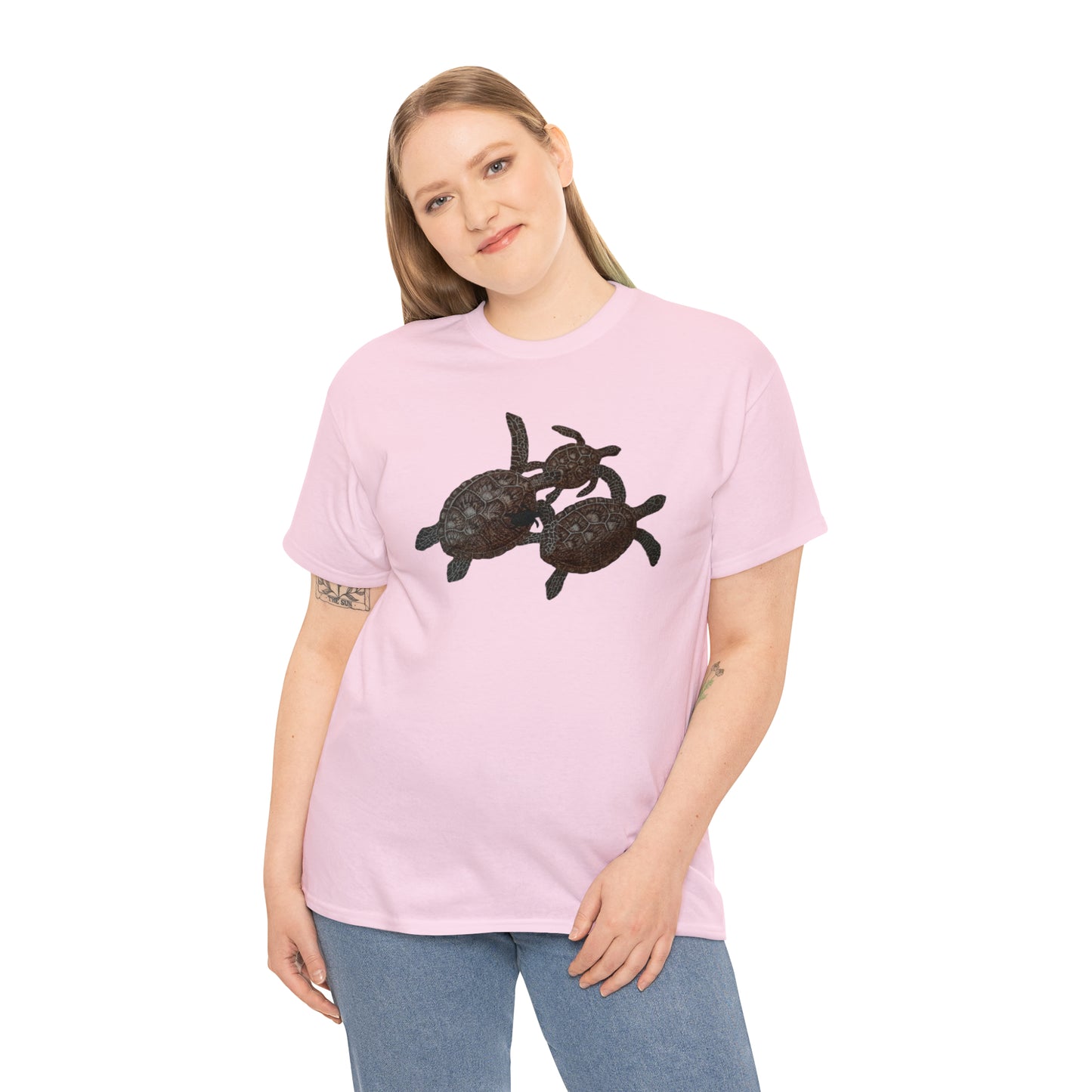 Unisex Heavy Cotton Tee - Turtle Family