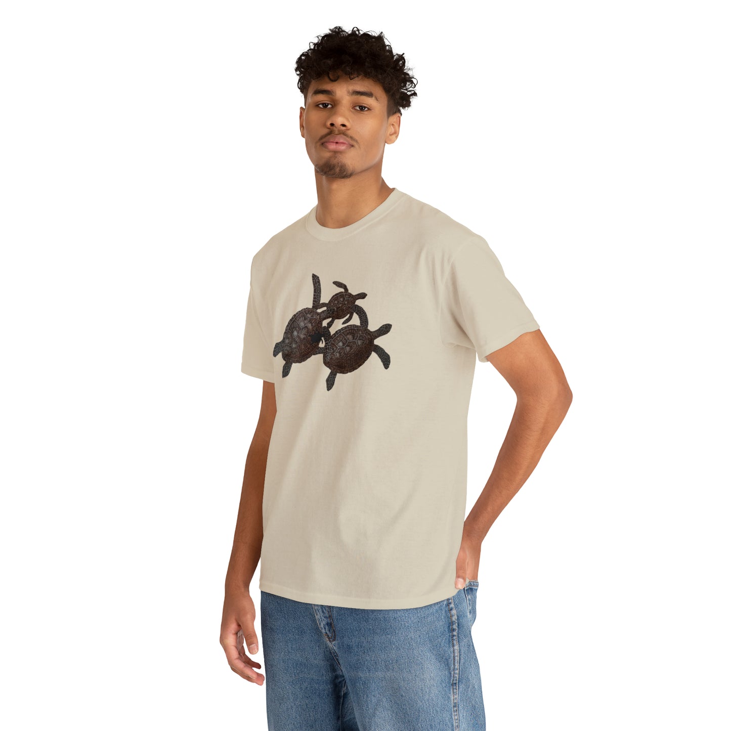 Unisex Heavy Cotton Tee - Turtle Family