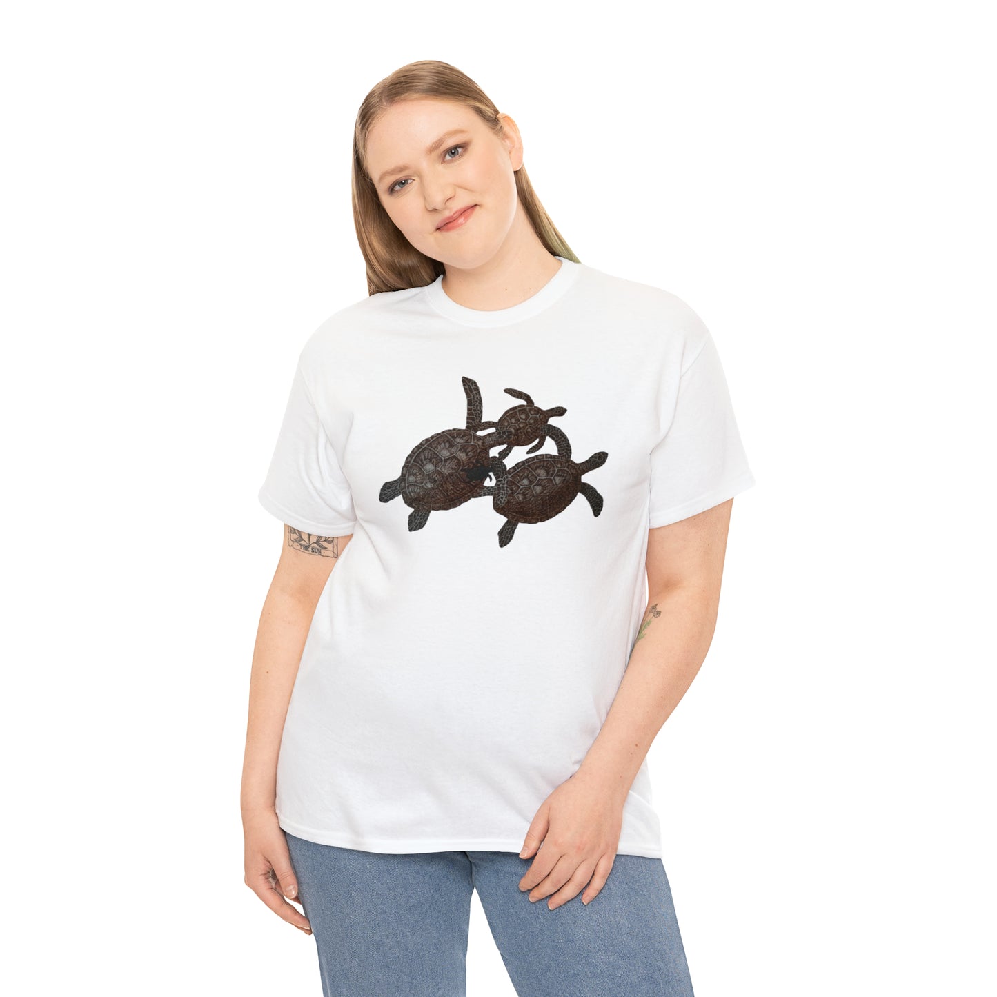 Unisex Heavy Cotton Tee - Turtle Family