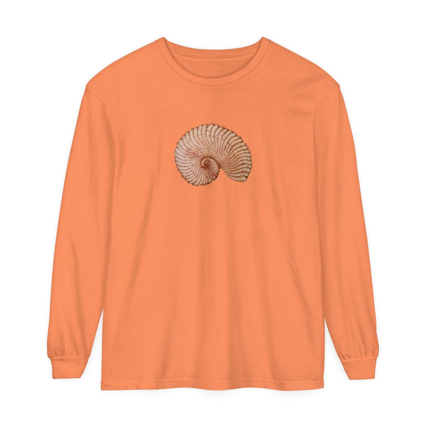 Unisex Garment-dyed Long Sleeve T-Shirt - Heaven Shell