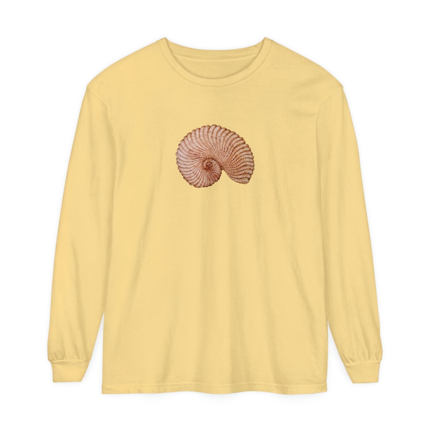 Unisex Garment-dyed Long Sleeve T-Shirt - Heaven Shell