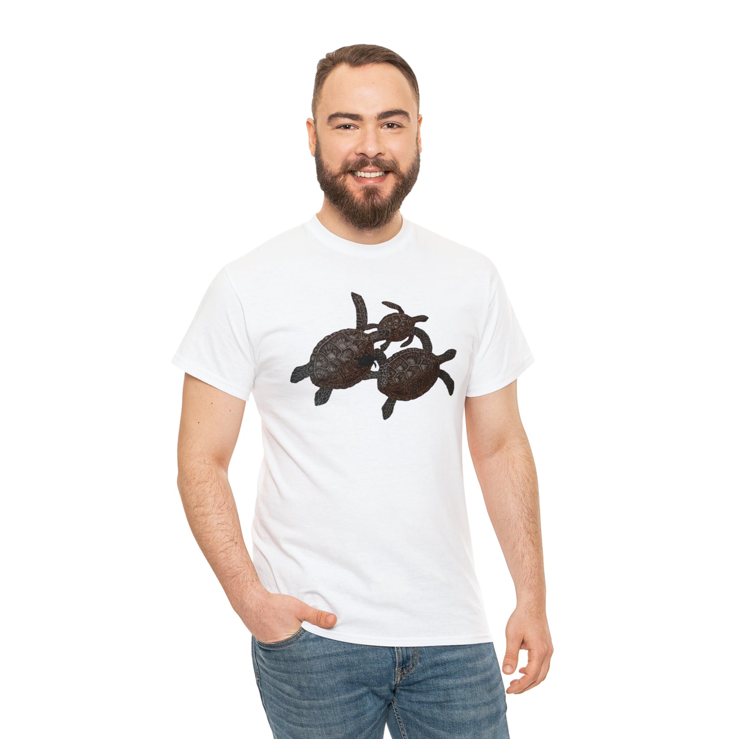 Unisex Heavy Cotton Tee - Turtle Family