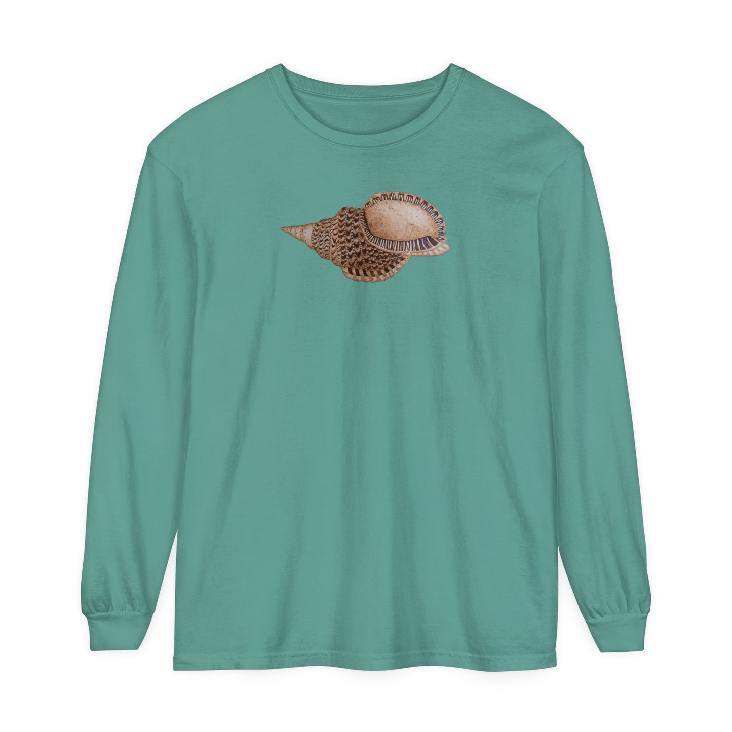 Unisex Garment-dyed Long Sleeve T-Shirt - Triton Conch