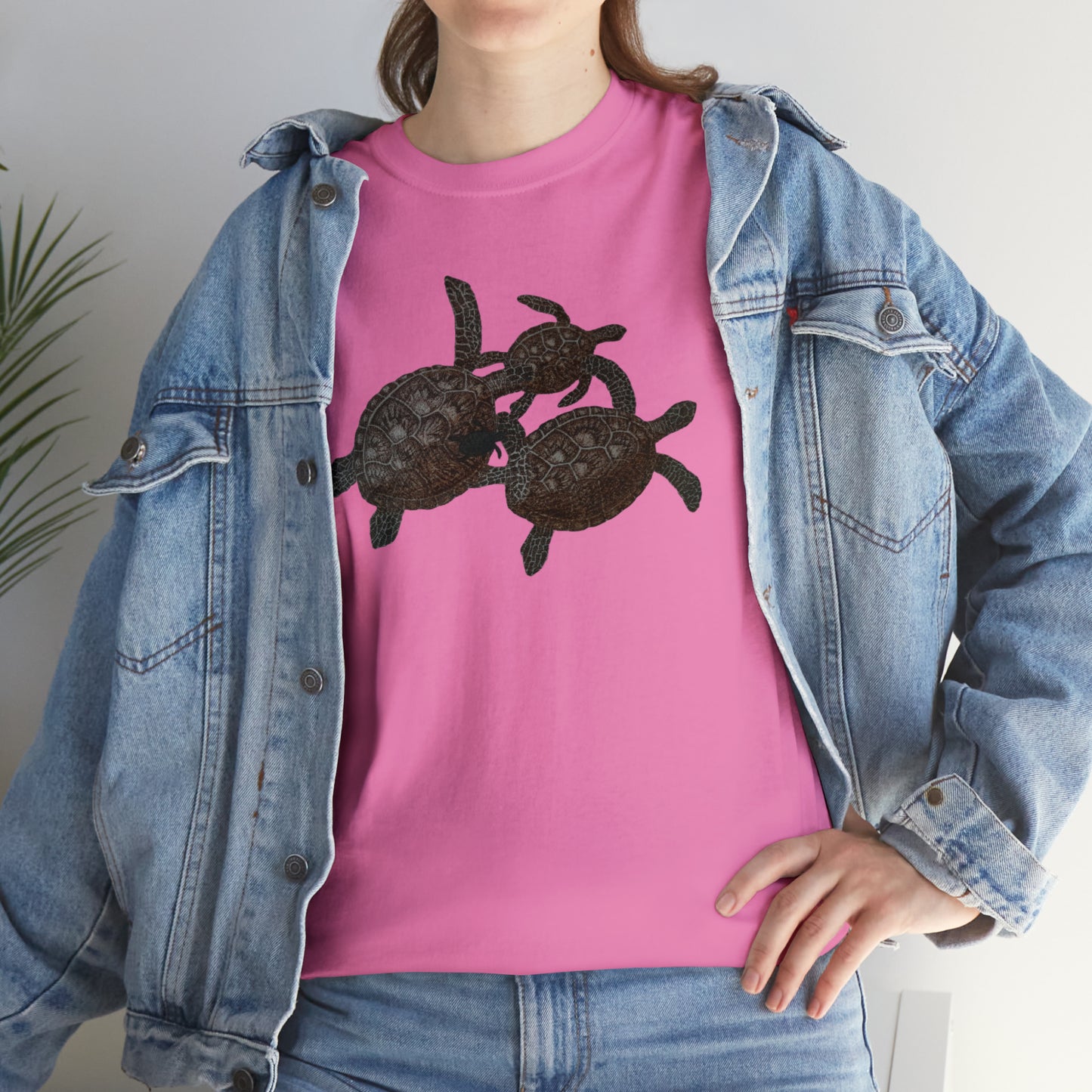 Unisex Heavy Cotton Tee - Turtle Family