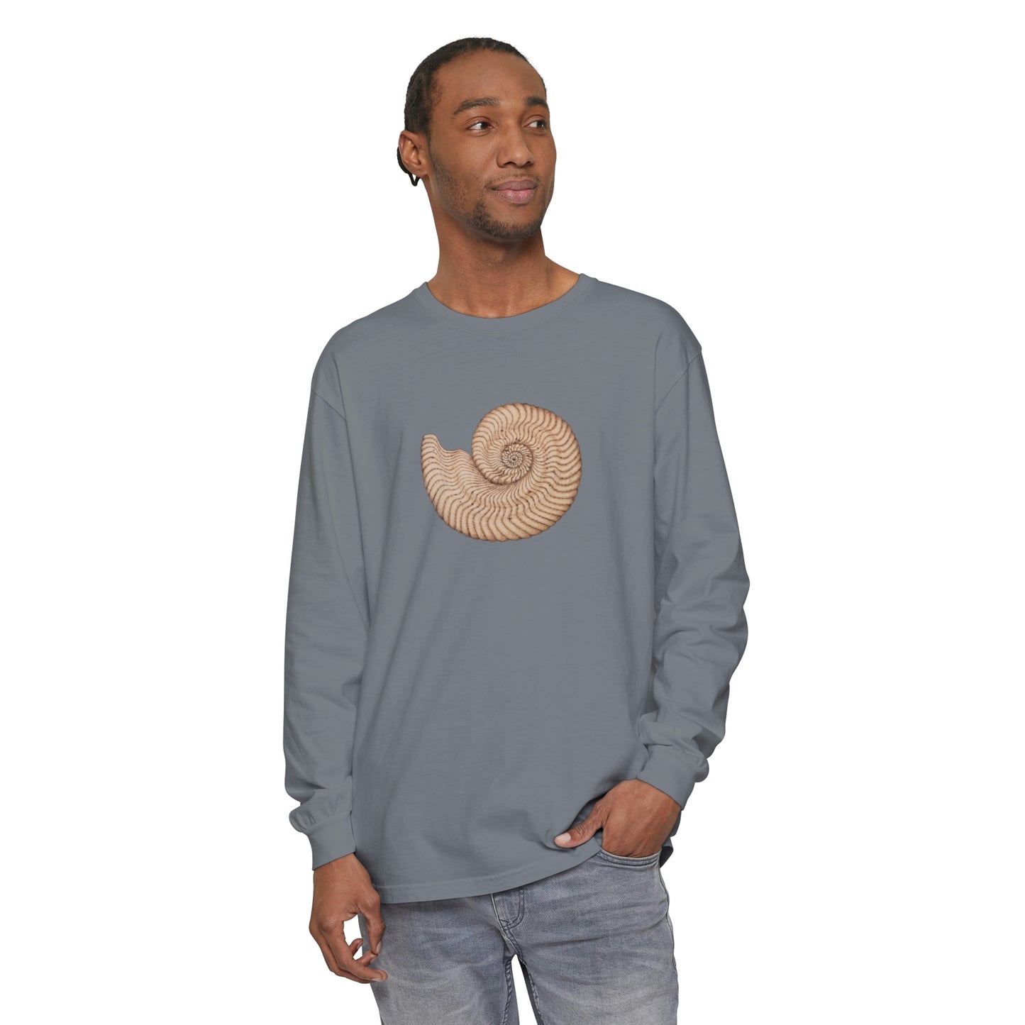 Unisex Garment-dyed Long Sleeve T-Shirt - Arcturus (light)