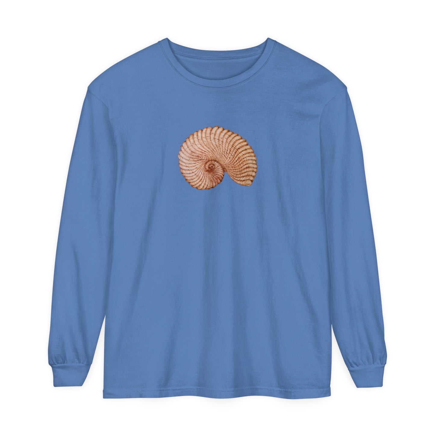 Unisex Garment-dyed Long Sleeve T-Shirt - Heaven Shell