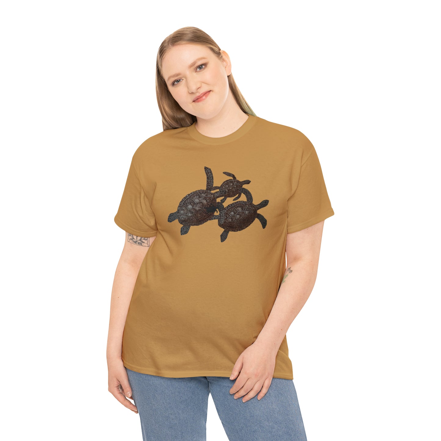 Unisex Heavy Cotton Tee - Turtle Family