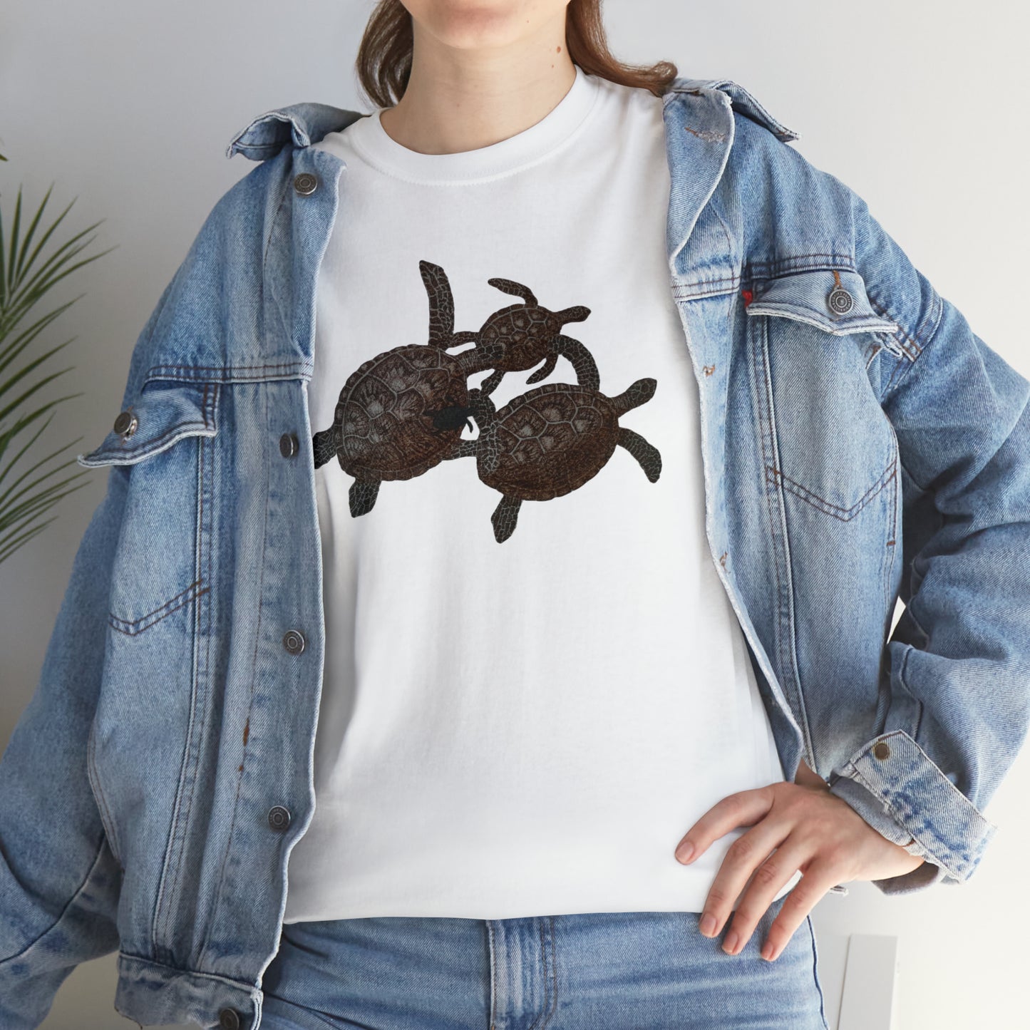 Unisex Heavy Cotton Tee - Turtle Family