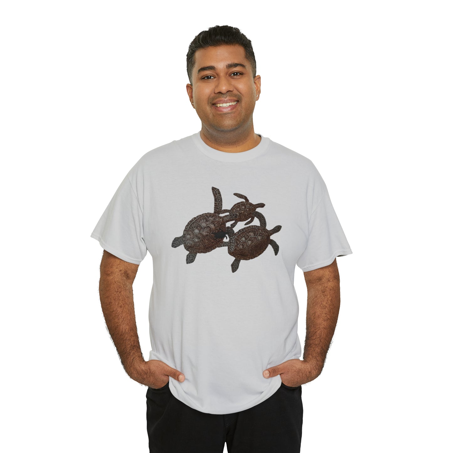 Unisex Heavy Cotton Tee - Turtle Family