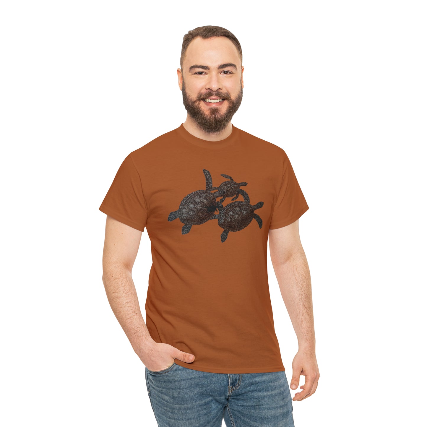 Unisex Heavy Cotton Tee - Turtle Family