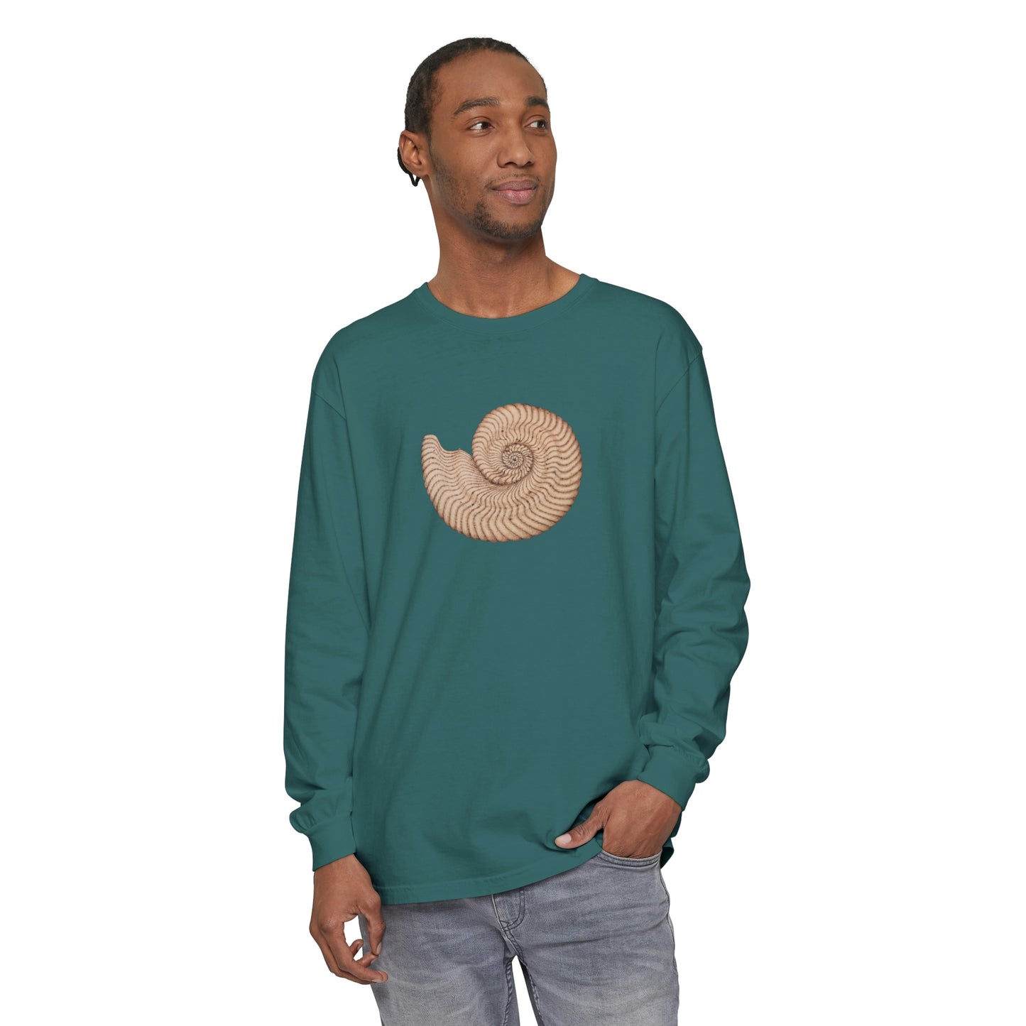 Unisex Garment-dyed Long Sleeve T-Shirt - Arcturus (light)