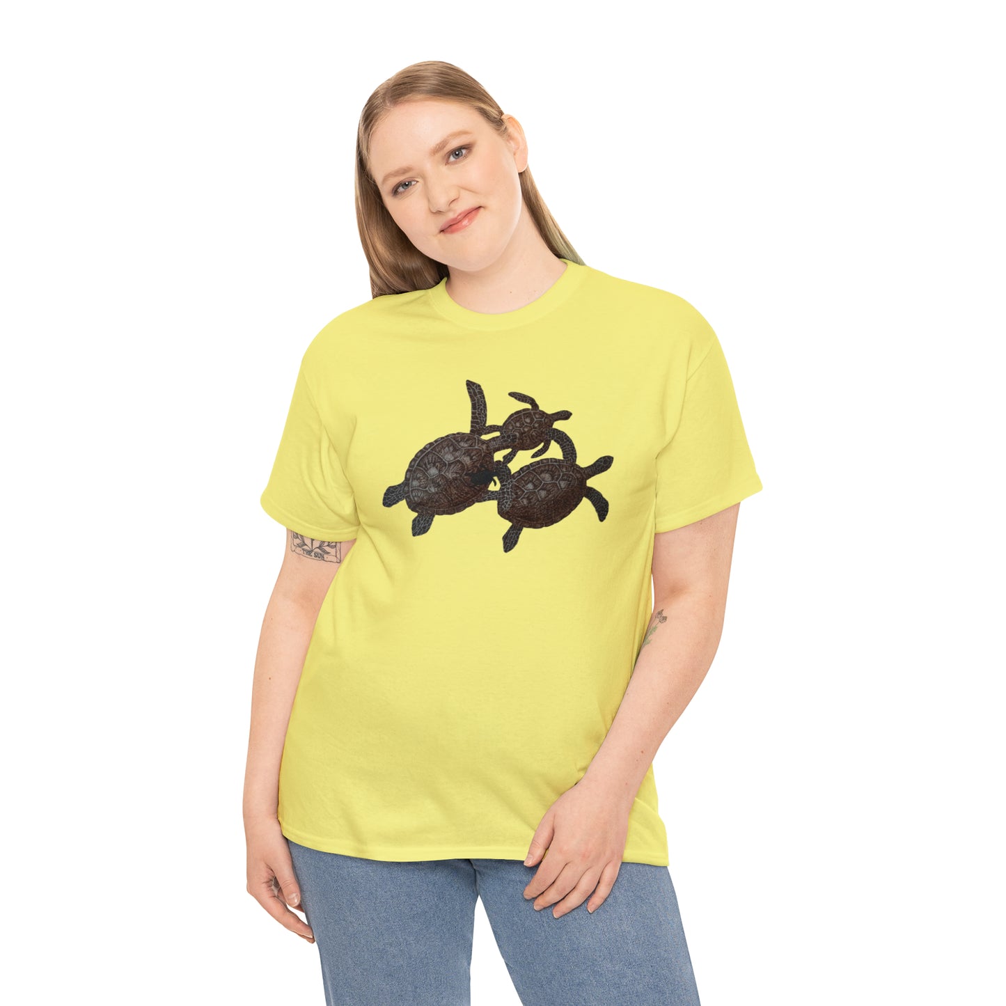 Unisex Heavy Cotton Tee - Turtle Family