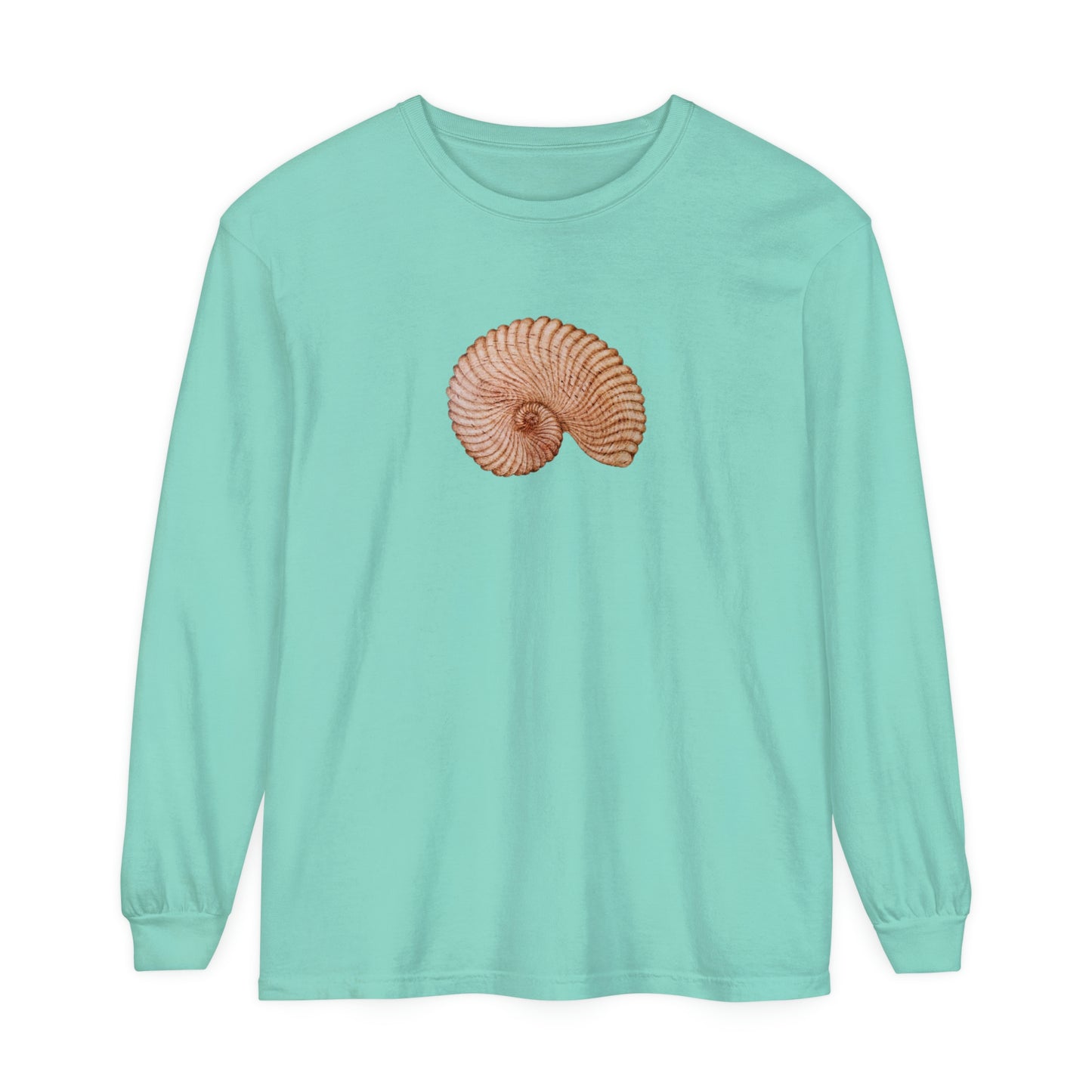 Unisex Garment-dyed Long Sleeve T-Shirt - Heaven Shell