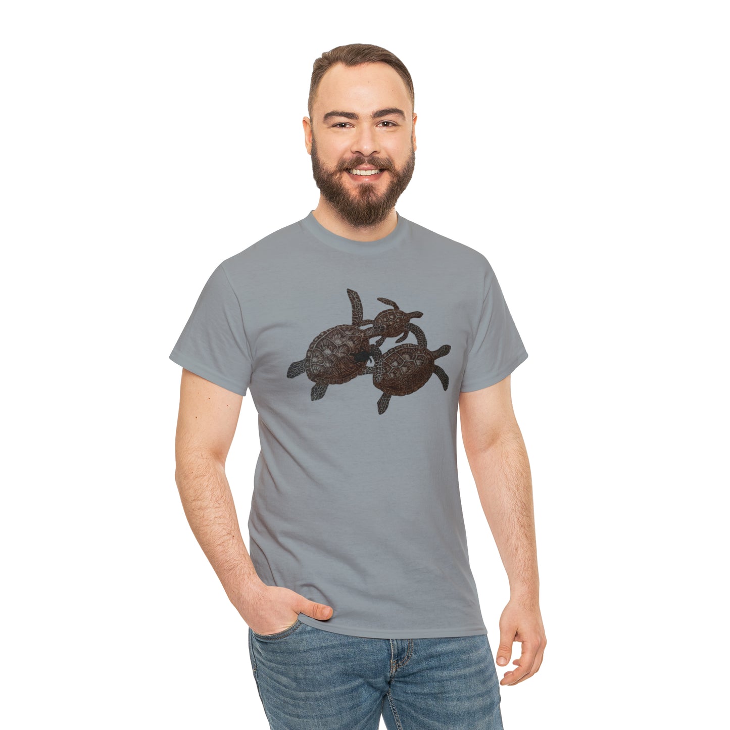 Unisex Heavy Cotton Tee - Turtle Family