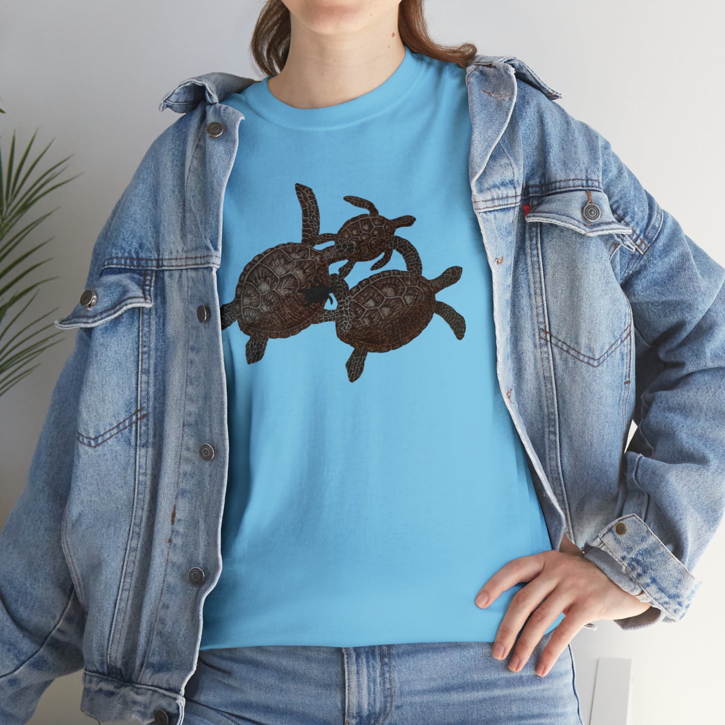 Unisex Heavy Cotton Tee - Turtle Family