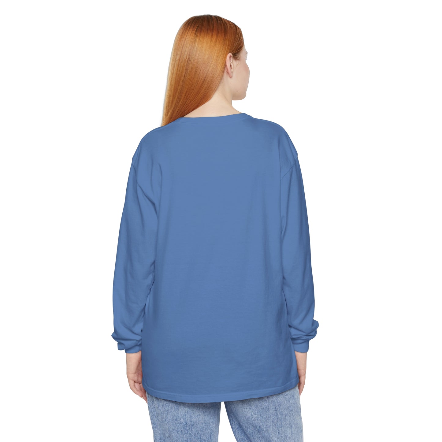 Unisex Garment-dyed Long Sleeve T-Shirt - Heaven Shell