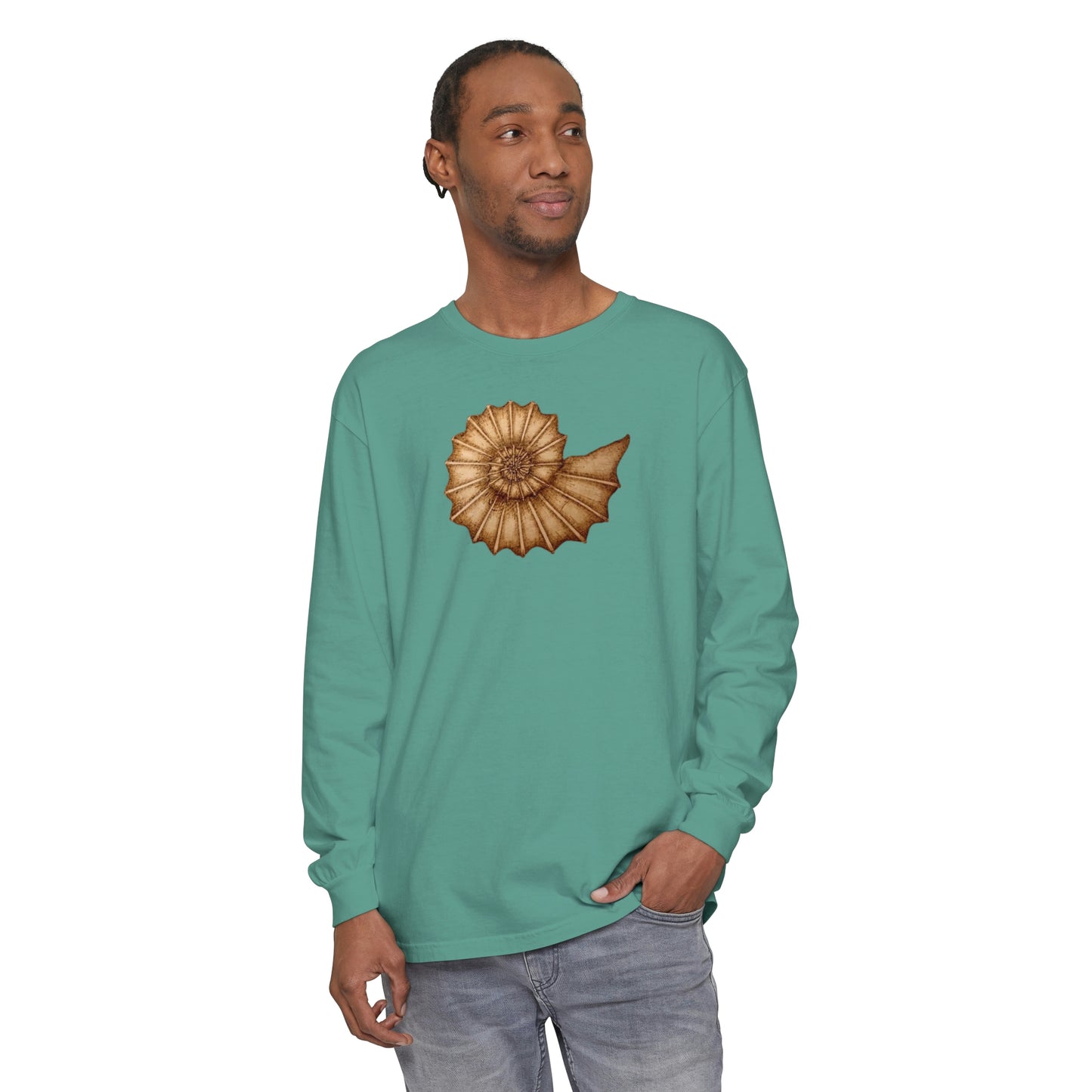 Unisex Garment-dyed Long Sleeve T-Shirt - Lyra