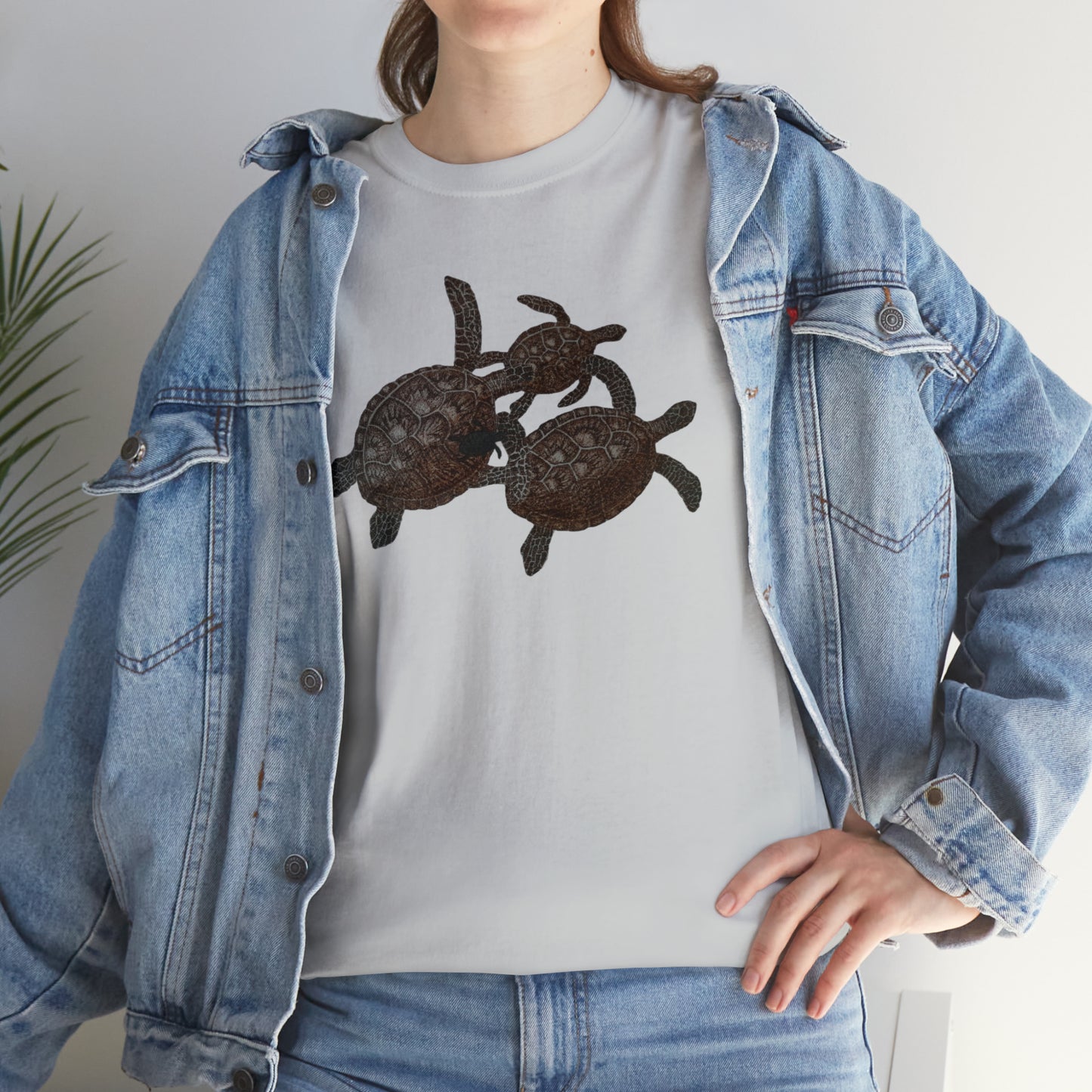 Unisex Heavy Cotton Tee - Turtle Family