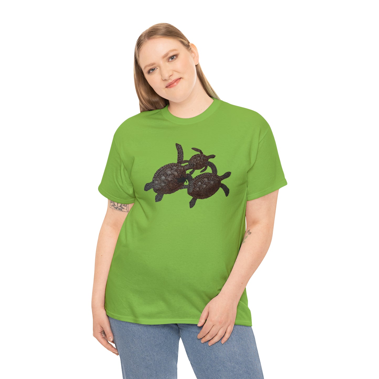 Unisex Heavy Cotton Tee - Turtle Family