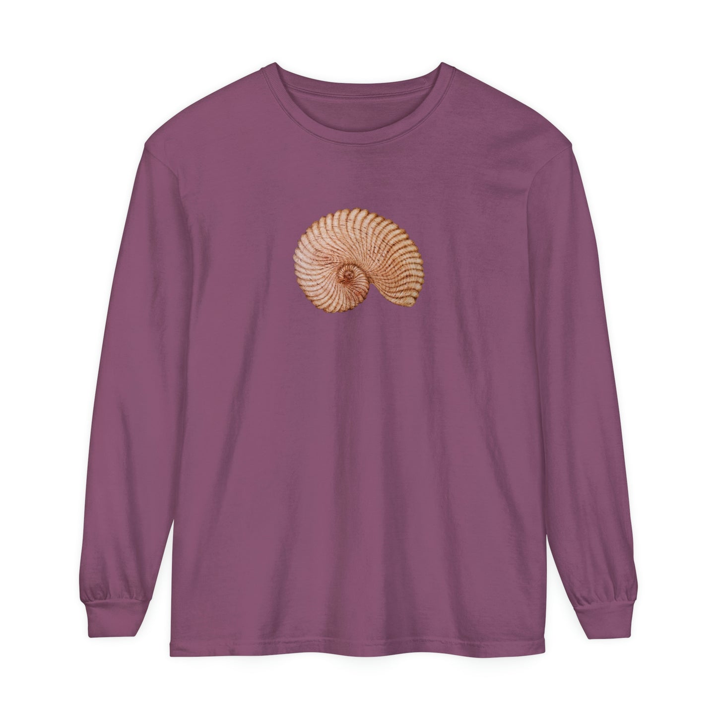 Unisex Garment-dyed Long Sleeve T-Shirt - Heaven Shell