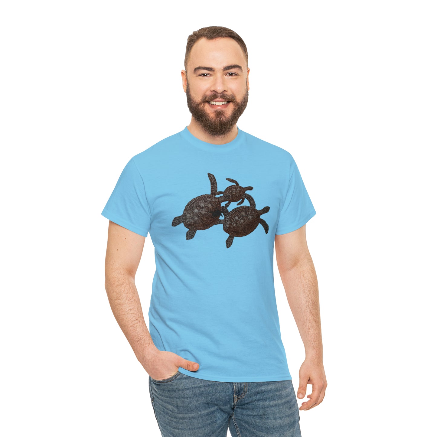 Unisex Heavy Cotton Tee - Turtle Family