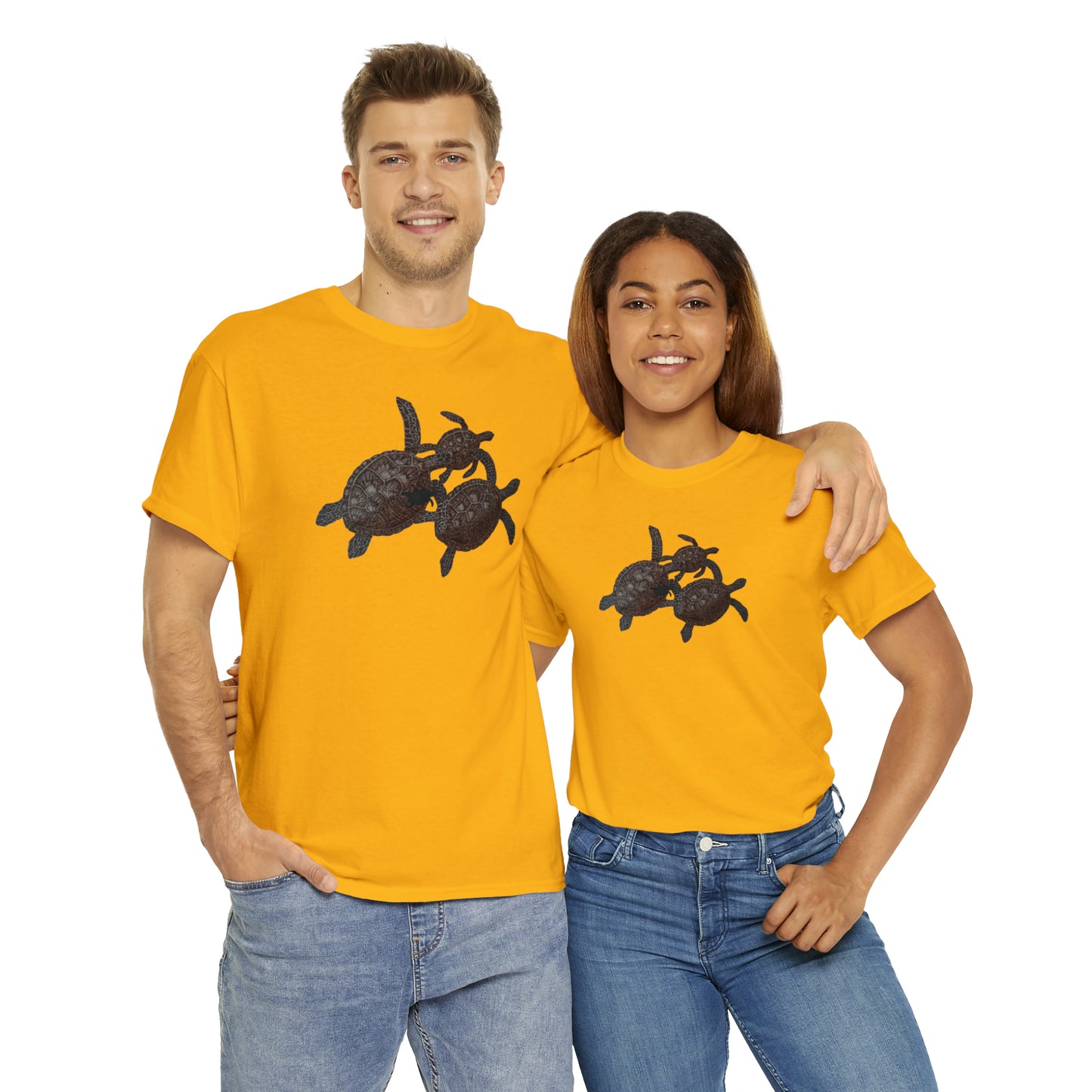 Unisex Heavy Cotton Tee - Turtle Family