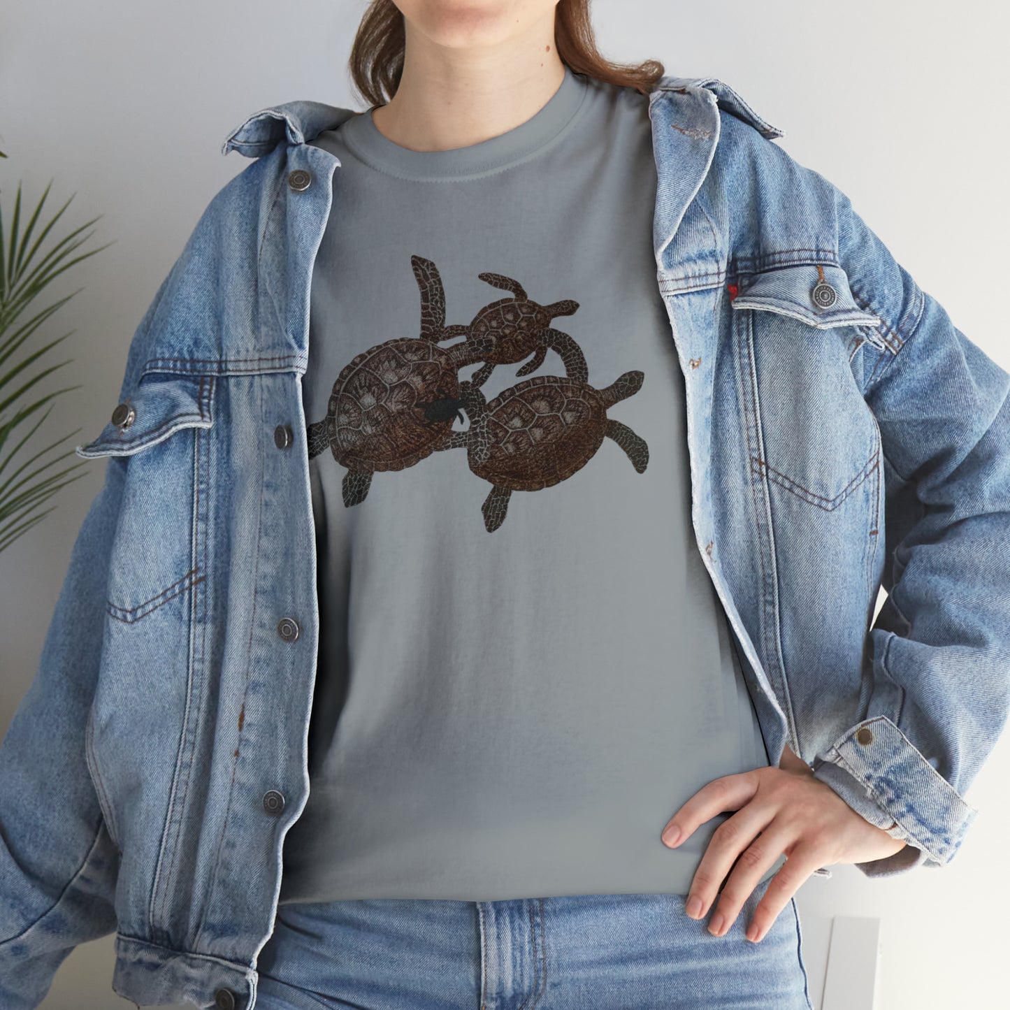 Unisex Heavy Cotton Tee - Turtle Family