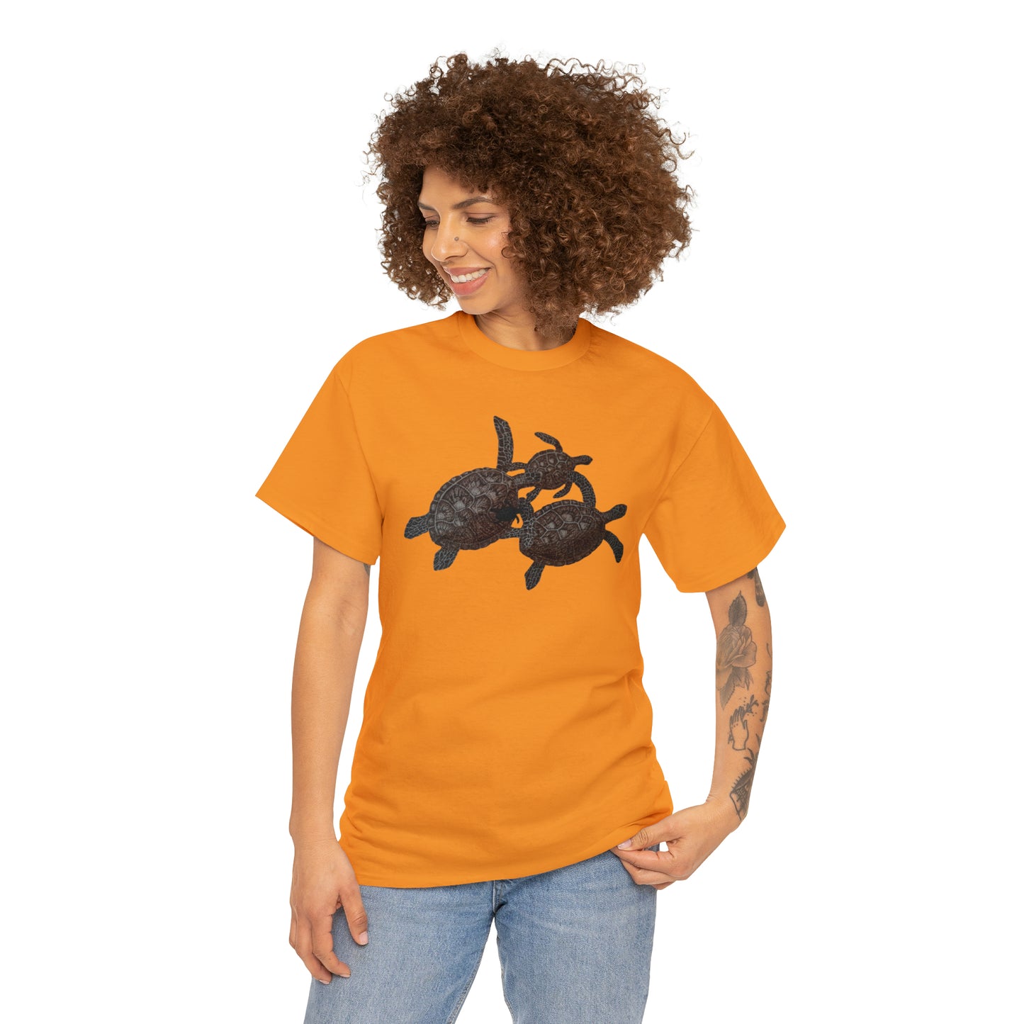 Unisex Heavy Cotton Tee - Turtle Family