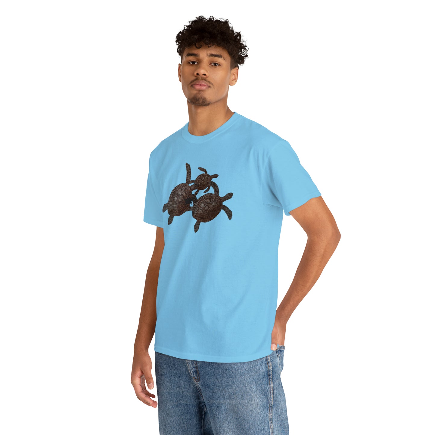 Unisex Heavy Cotton Tee - Turtle Family