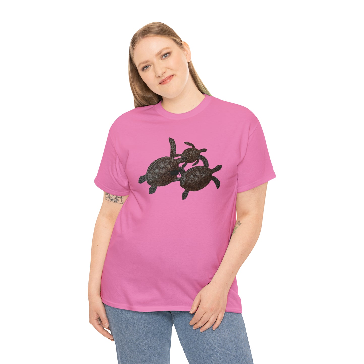 Unisex Heavy Cotton Tee - Turtle Family