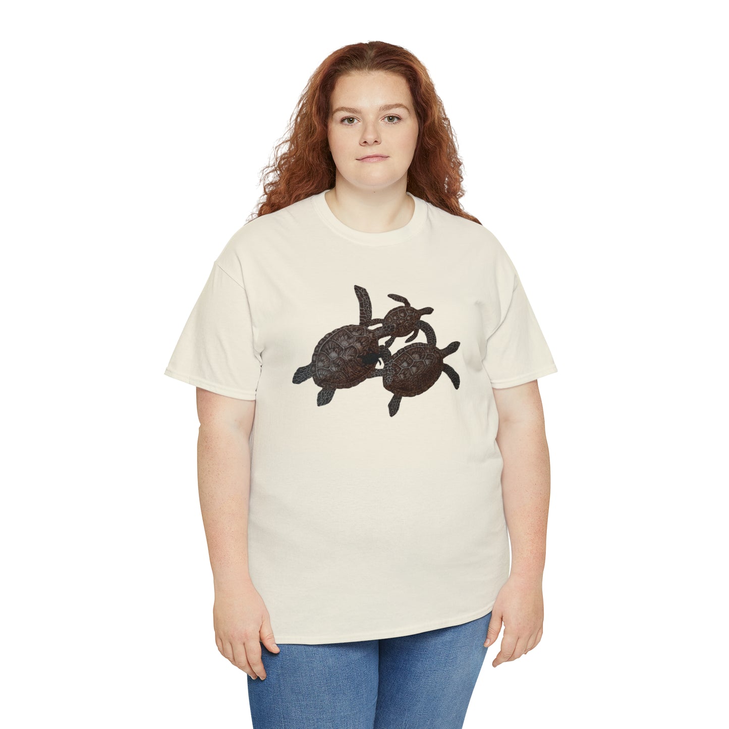 Unisex Heavy Cotton Tee - Turtle Family