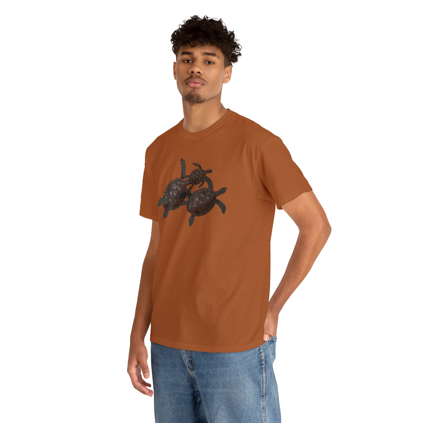 Unisex Heavy Cotton Tee - Turtle Family