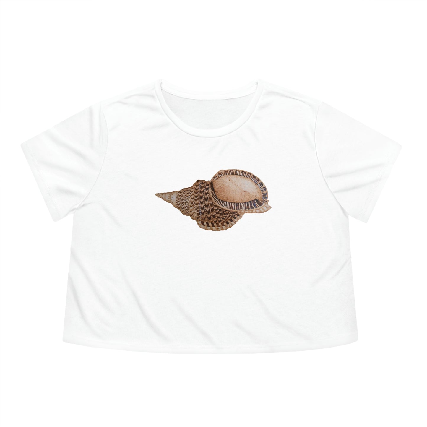 Women's Flowy Cropped Tee - Triton Conch