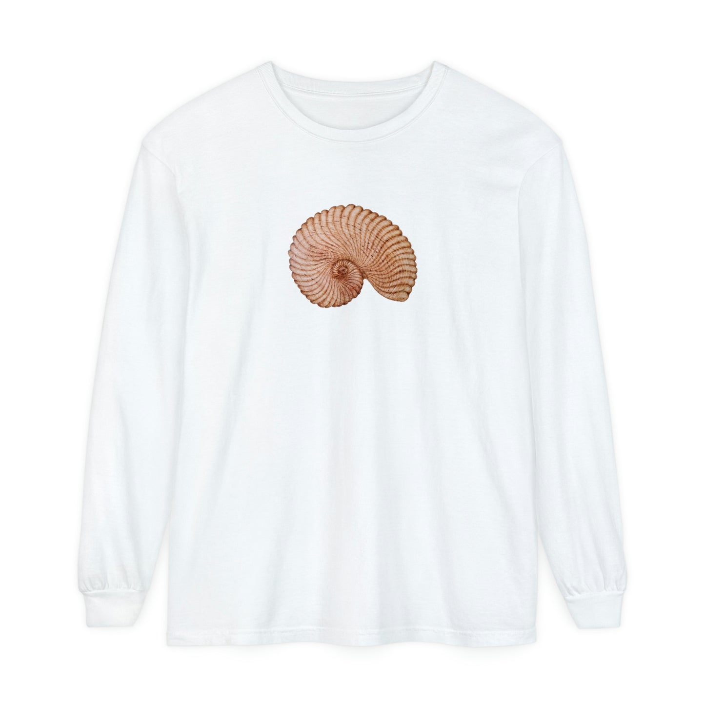 Unisex Garment-dyed Long Sleeve T-Shirt - Heaven Shell