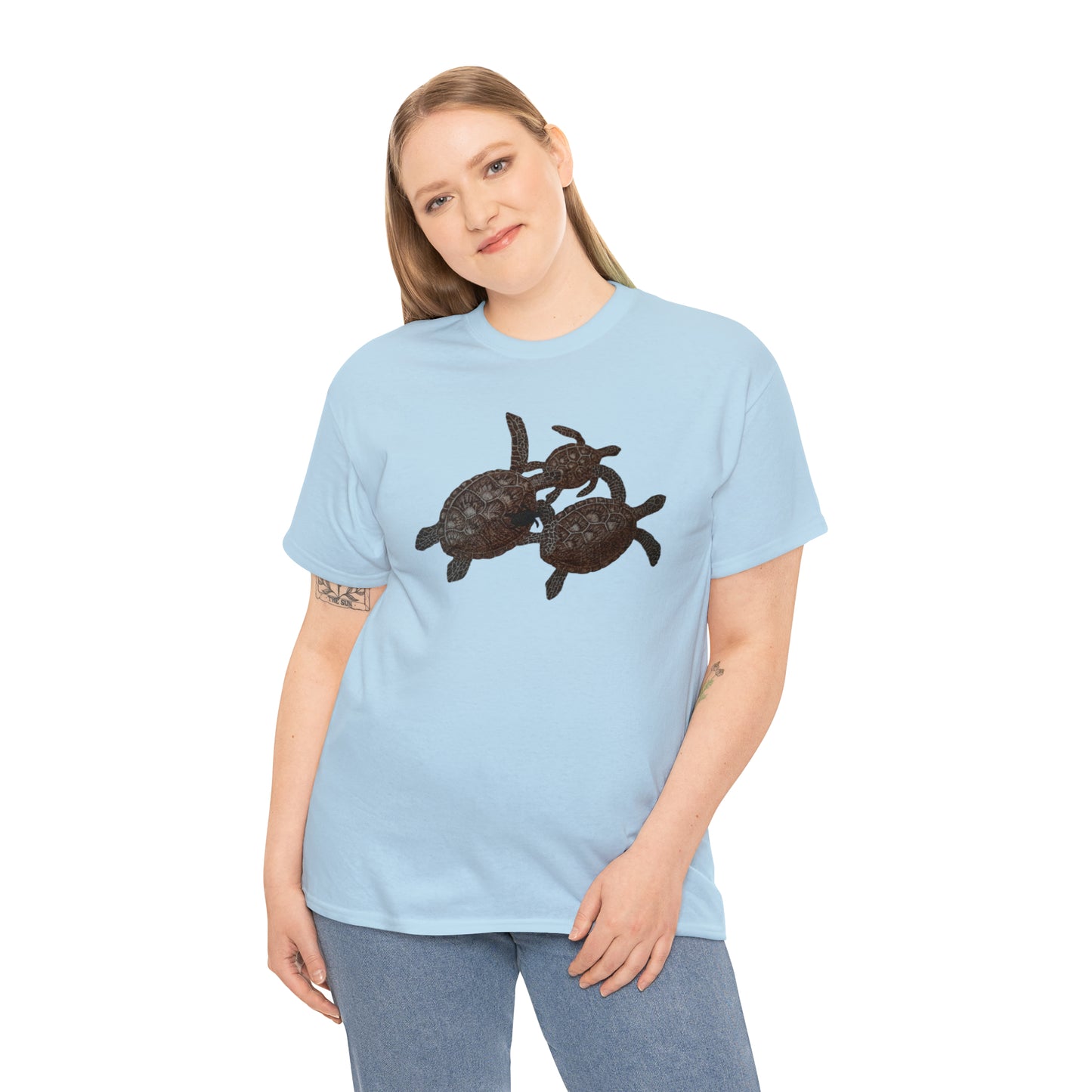 Unisex Heavy Cotton Tee - Turtle Family