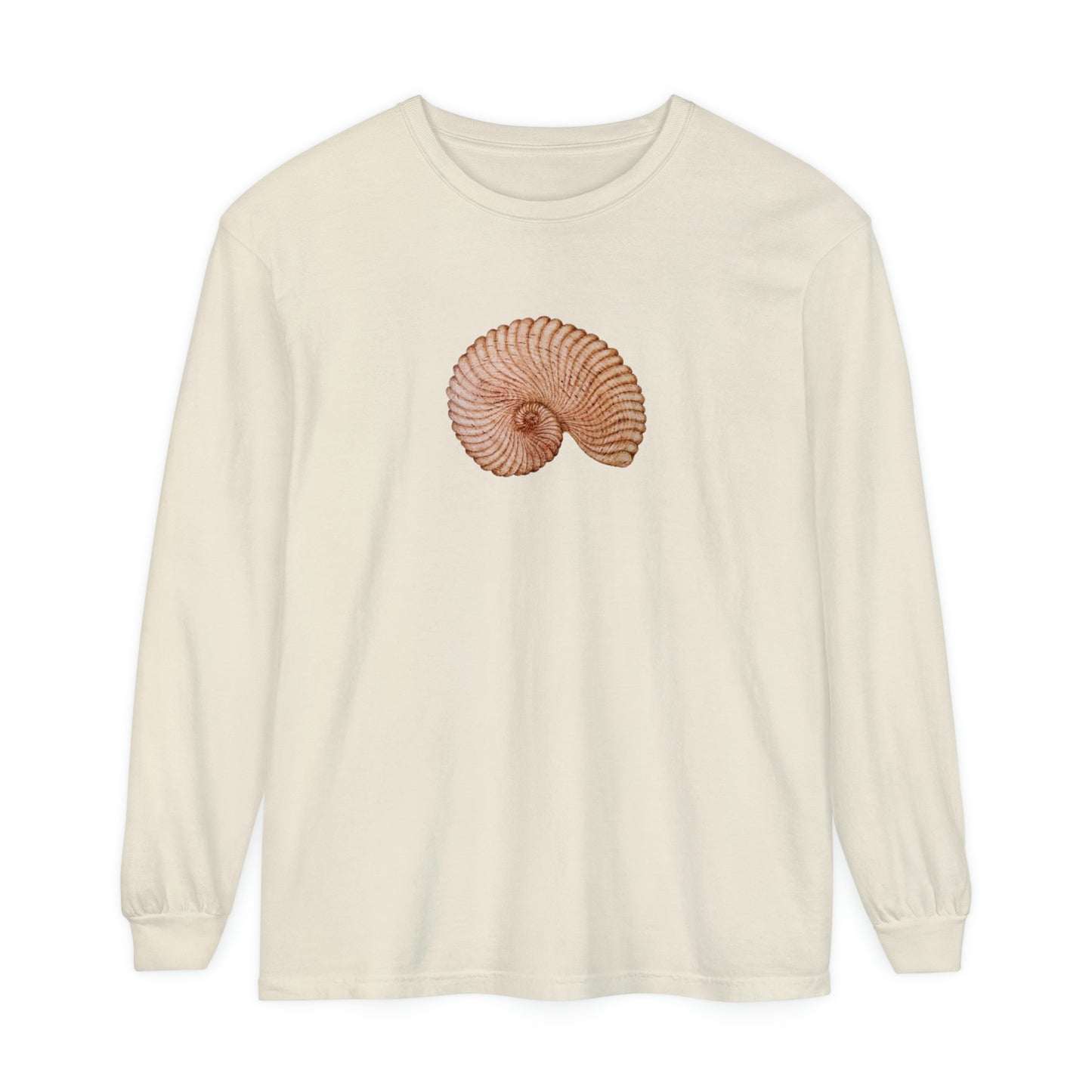 Unisex Garment-dyed Long Sleeve T-Shirt - Heaven Shell