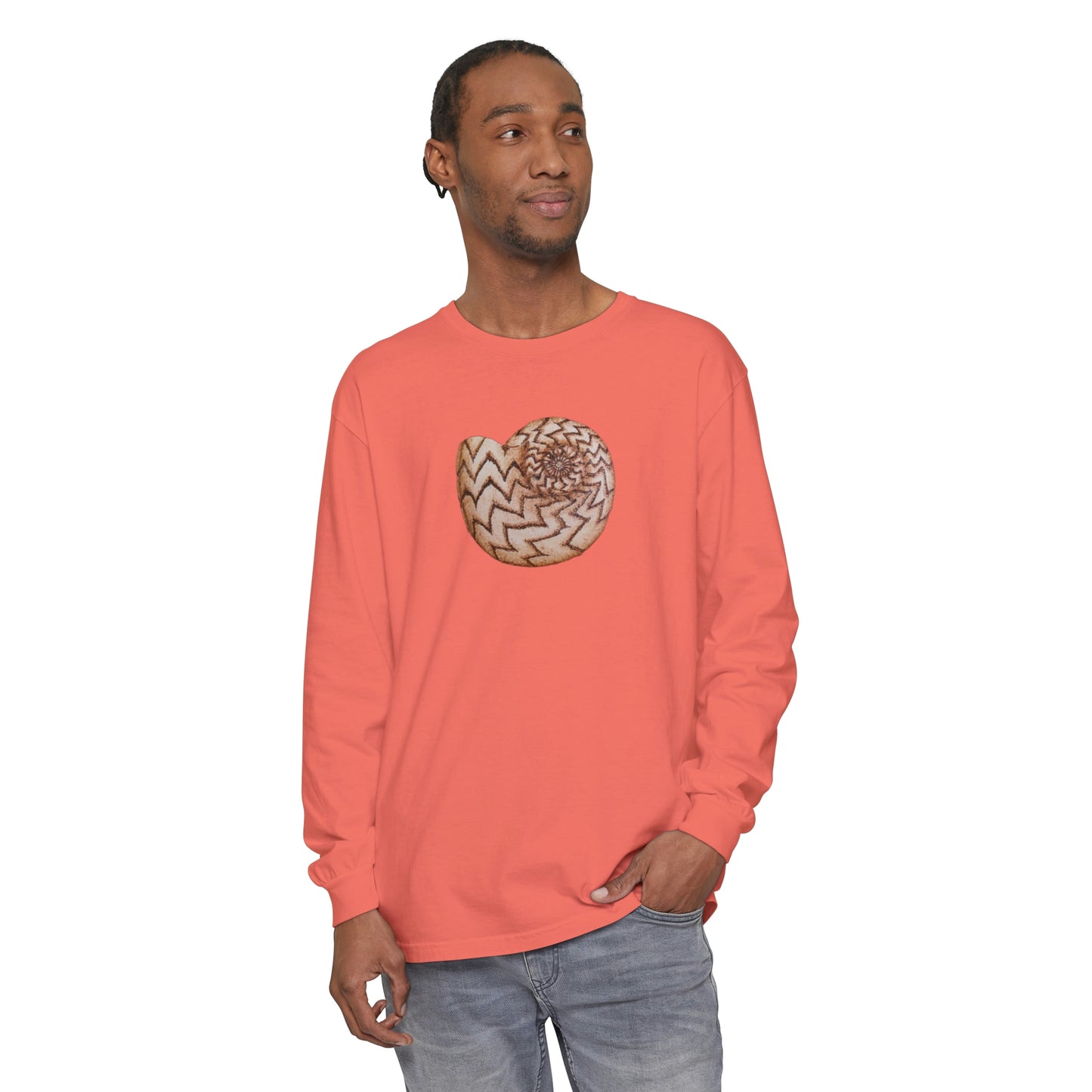 Unisex Garment-dyed Long Sleeve T-Shirt - Pollux